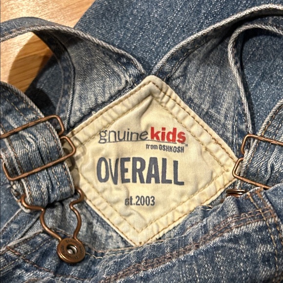 Oshkosh Classic Blue Kids Farmers Eclectic Grandpa Overalls Kid’s 12 mo. - Picture 3 of 5